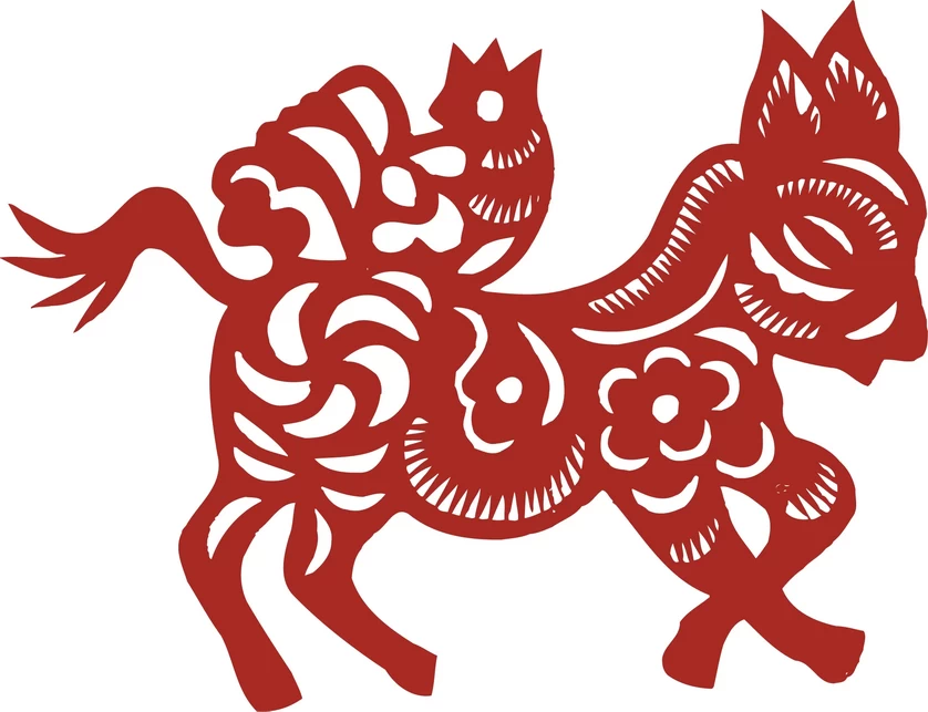 中国风中式传统喜庆民俗人物动物窗花剪纸插画边框AI矢量PNG素材【481】